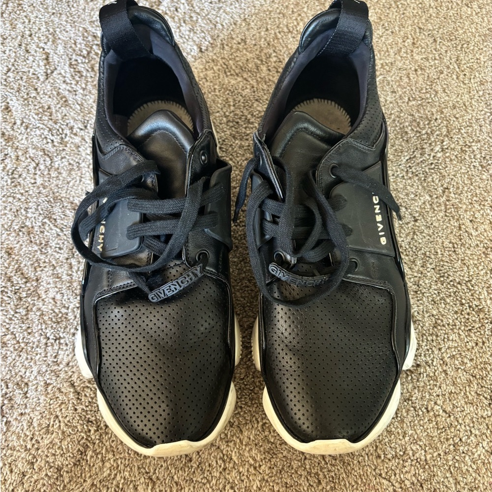 Givenchy black leather and mesh Jaw Low-Top sneakers